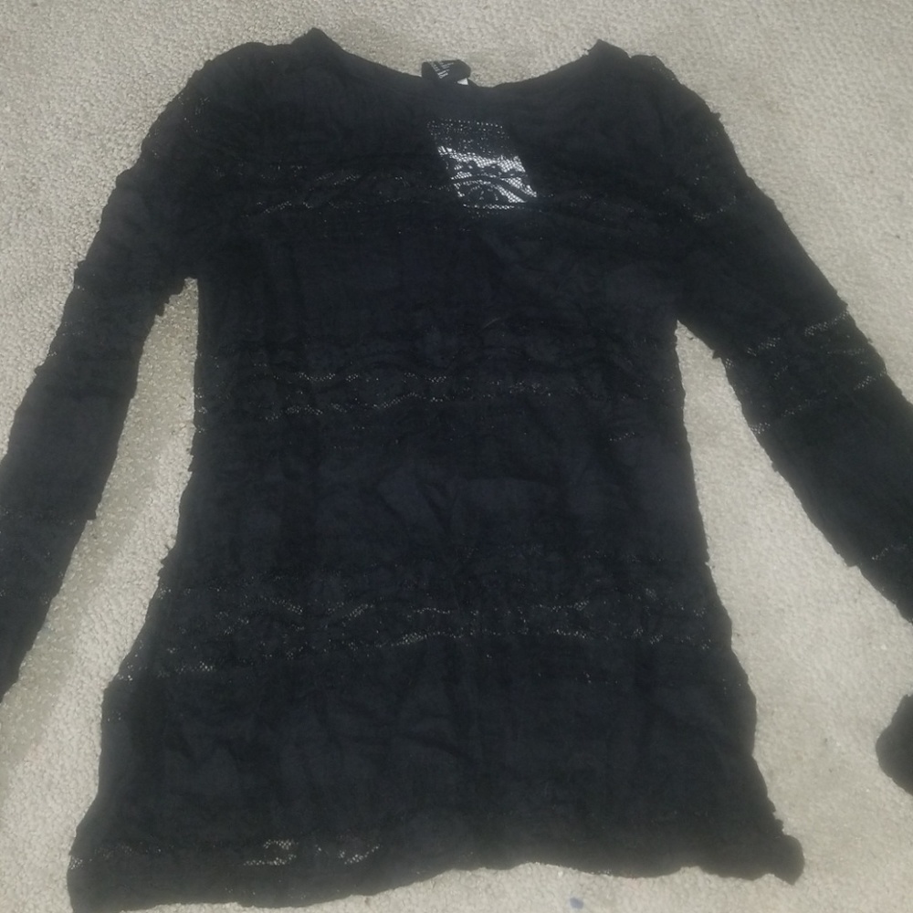 Long sleeve see thru shirt